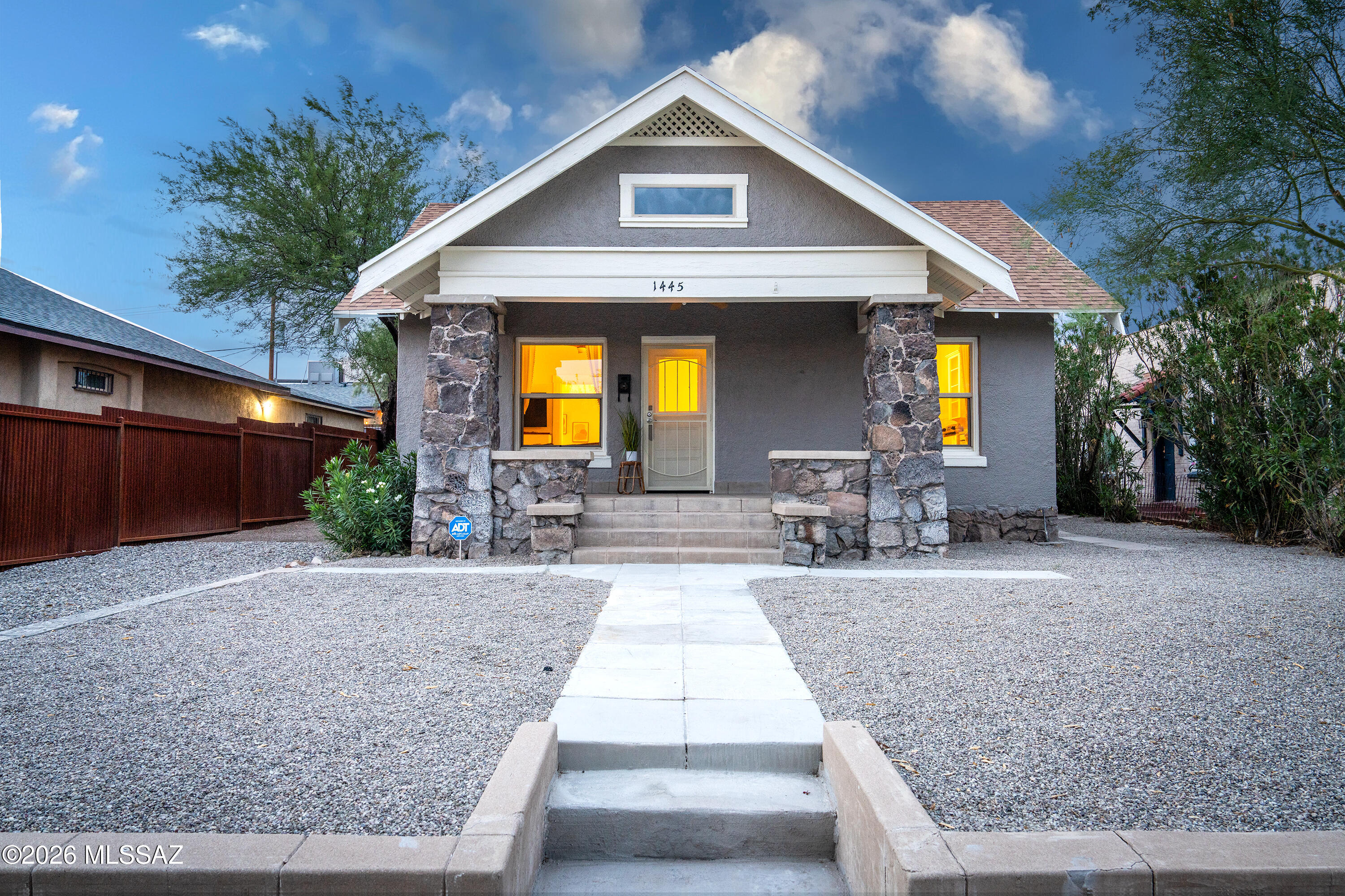 Rare opportunity near the University of Arizona! This iconic Tucson home blends vintage character with beautifully updated mid-century modern style, creating a warm, inviting place to call home with exciting investment potential. Thoughtfully updated over the last 2 years with newer windows, HVAC, roofing & more! This 2-bed, 1-bath home includes a versatile flex room ideal for an office or studio. The exceptionally usable lot offers potential for a future guest house/ADU--ideal for multi-generational living or additional income. Original details and thoughtful updates add personality at every turn. Just moments from the U of A & Arizona Stadium. NO HOA!
