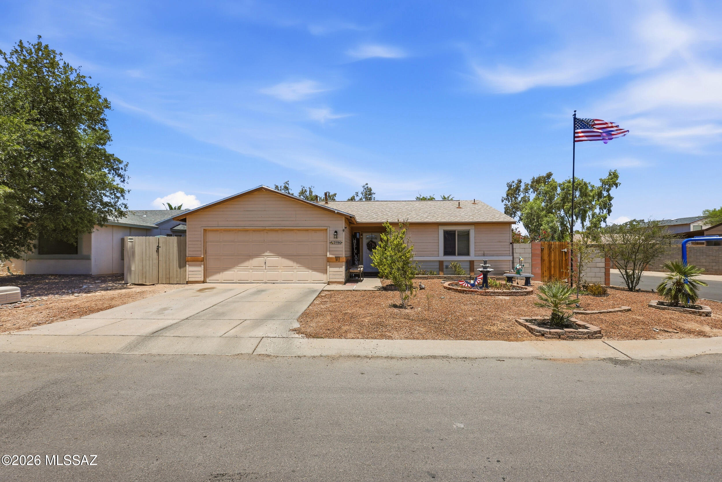 Welcome to this beautifully maintained 2-bedroom, 2-bath home situated on a spacious corner lot in the highly desirable Meadowbrook community. Enjoy exceptional neighborhood amenities, including a community park, sparkling pool and spa, and scenic walking paths.

This move-in-ready home features numerous recent upgrades, including a new roof (2024), new HVAC system and water heater (2023), NO POLY and a block wall with expansive turf that creates a low-maintenance, inviting backyard. The exterior is scheduled to be professionally painted on July 16, adding even more curb appeal.

Conveniently located near restaurants, Sprouts, Home Depot, schools, hospitals and medical facilities, The Loop, and I-10, this home offers both comfort and an unbeatable location for easy everyday living