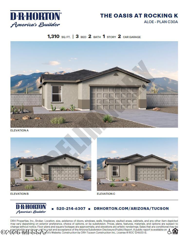 Brand-new construction and brand-new floorplan within the popular Rocking K, a master-planned community. This single-story home boasts an open concept layout that caters to comfort and style.
This home is 1310 square feet of living space. Stainless steel appliances including a microwave, dishwasher and gas range. 
The primary suite has a large closet for ample storage and a en-suite bathroom with a double vanity. Energy efficiency is at the forefront of this home's design, boasting dual pane low-emissivity windows and ceiling fan prewires to ensure comfort year-round, along with spray foam insulation.  A 2-car garage provides convenient parking and additional storage space. 
Technology suite included!
