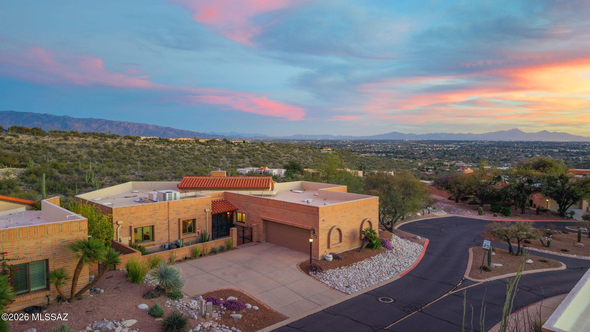 Sweeping, unobstructed foothills and desert vistas create a breathtaking backdrop that captures the true essence of elevated Sonoran Desert living. Beautifully remodeled, this home seamlessly blends Southwest character w/a welcome touch. The kitchen featuring cherry cabinets, granite ctrs & Bosch appliances & large island has been thoughtfully opened to maximize sight lines, creating an inviting connection to the living spaces. The 3 bdrm floorplan offers a separate family room in addition to the living & dining rooms. The large covered patio w/ flagstone is perfect for indoor/outdoor living. Natural desert borders south & southeast side of the property, offering privacy, tranquility, & ever-changing sunsets. Foothills living at its finest - elevated, elegant. Welcome Home to
Fairfield! New tile roof 2019, New HVAC 2022, New water softener 2025, windows & doors replaced, tankless HW.