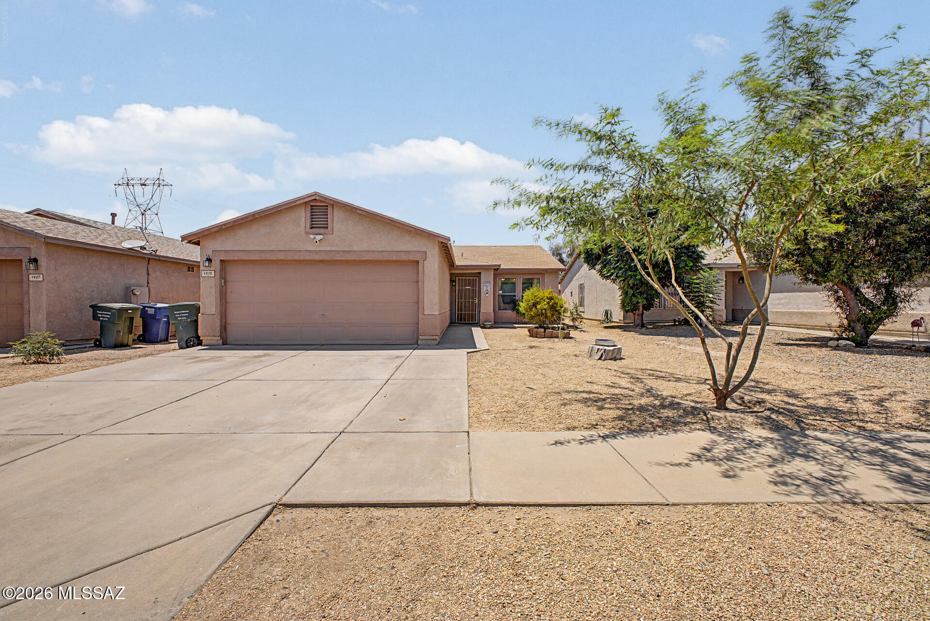 Become the proud owner of this lovely 3-bedroom, 2-bath property on a quiet cul-de-sac! You're welcomed by an inviting living room with a soothing palette and durable tile flooring for easy maintenance. The eat-in kitchen comes with wood cabinetry, essential built-in appliances, a handy pantry, and a pass-through with a breakfast bar for casual dining. The serene primary bedroom includes a private bathroom and a conveient walk-in closet. Venture out onto the cozy backyard, which offers a storage shed and a covered patio for dining al fresco or refreshing drinks. Don't miss your chance to own this adorable home!