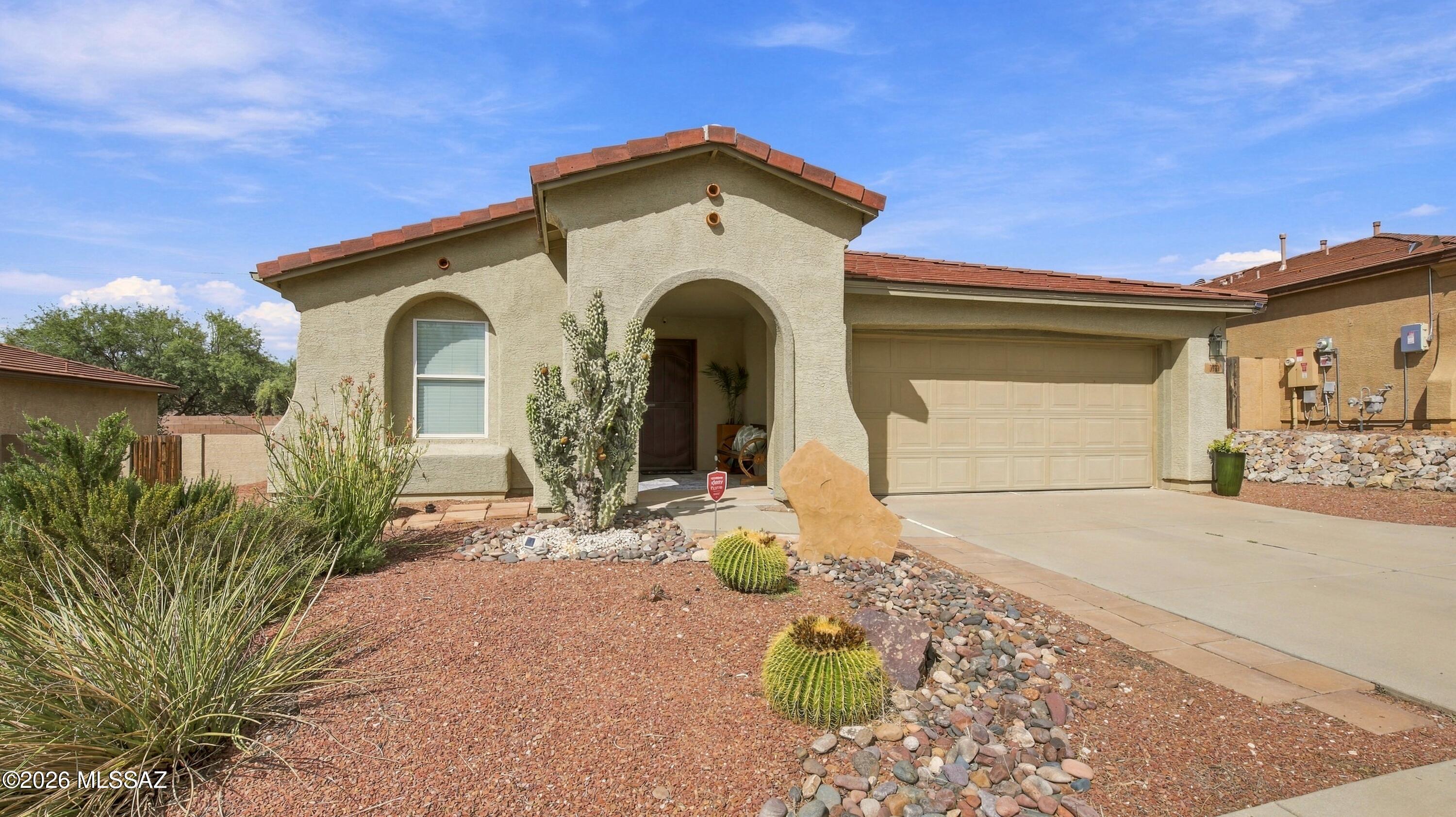 HEATED POOL. OWNED SOLAR. CATALINA MOUNTAIN VIEWS. FULLY REMODELED.

This beautifully updated home in desirable Black Horse delivers incredible value with luxury finishes and major upgrades already completed. Enjoy stunning Catalina Mountain views, a private heated pool with a recently replastered surface and new Kool Deck (October 2026) for added peace of mind, and a move-in-ready interior featuring luxury vinyl plank flooring, marble countertops, gorgeous tile showers, fresh paint, and modern updates throughout. All appliances stay, and the garage features a durable epoxy floor. The owned solar system offers the potential for virtually free electricity and significant long-term savings. High-end finishes, resort-style living, and nothing left to do but move in and enjoy!