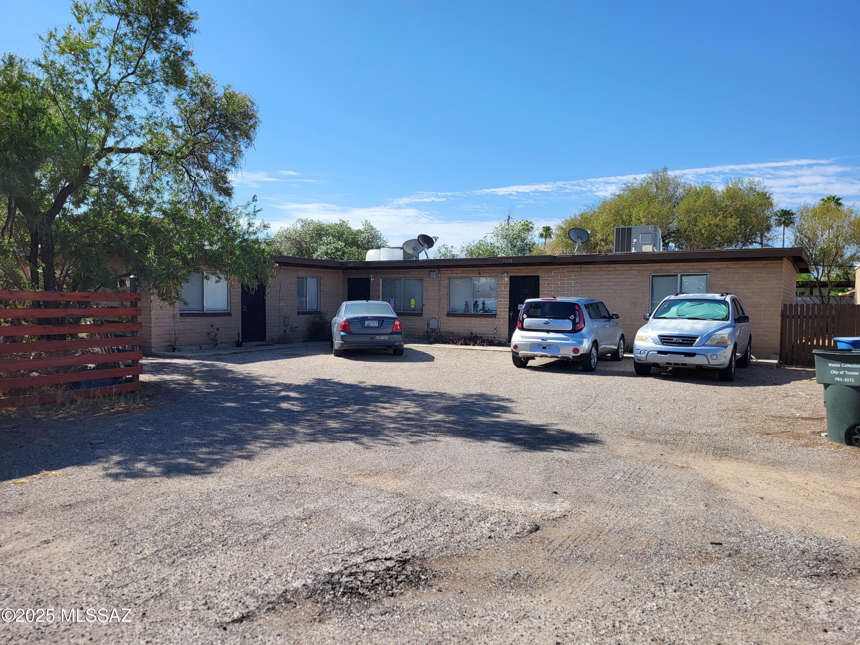 Located at the end of a shared driveway away from traffic with a quiet surrounding. Tenets love living here. The property has a history of low vacancy. Two 2/1 units & one 1/1 unit. Both the 2/1 units have been remodeled, the 1/1 unit has a long term tenant. Each unit includes; Central AC/gas heating, off street parking, washer dryer hook up and a private fenced back yard. The roof is a TPO roofing system (thermoplastic polypropylene) and has just been re-coated! The building is in excellent shape with no deferred maintenance!One of the 2/1 floor plans is vacant ready for an owner occupant or new tenant. Drive by only do not disturb the tenants