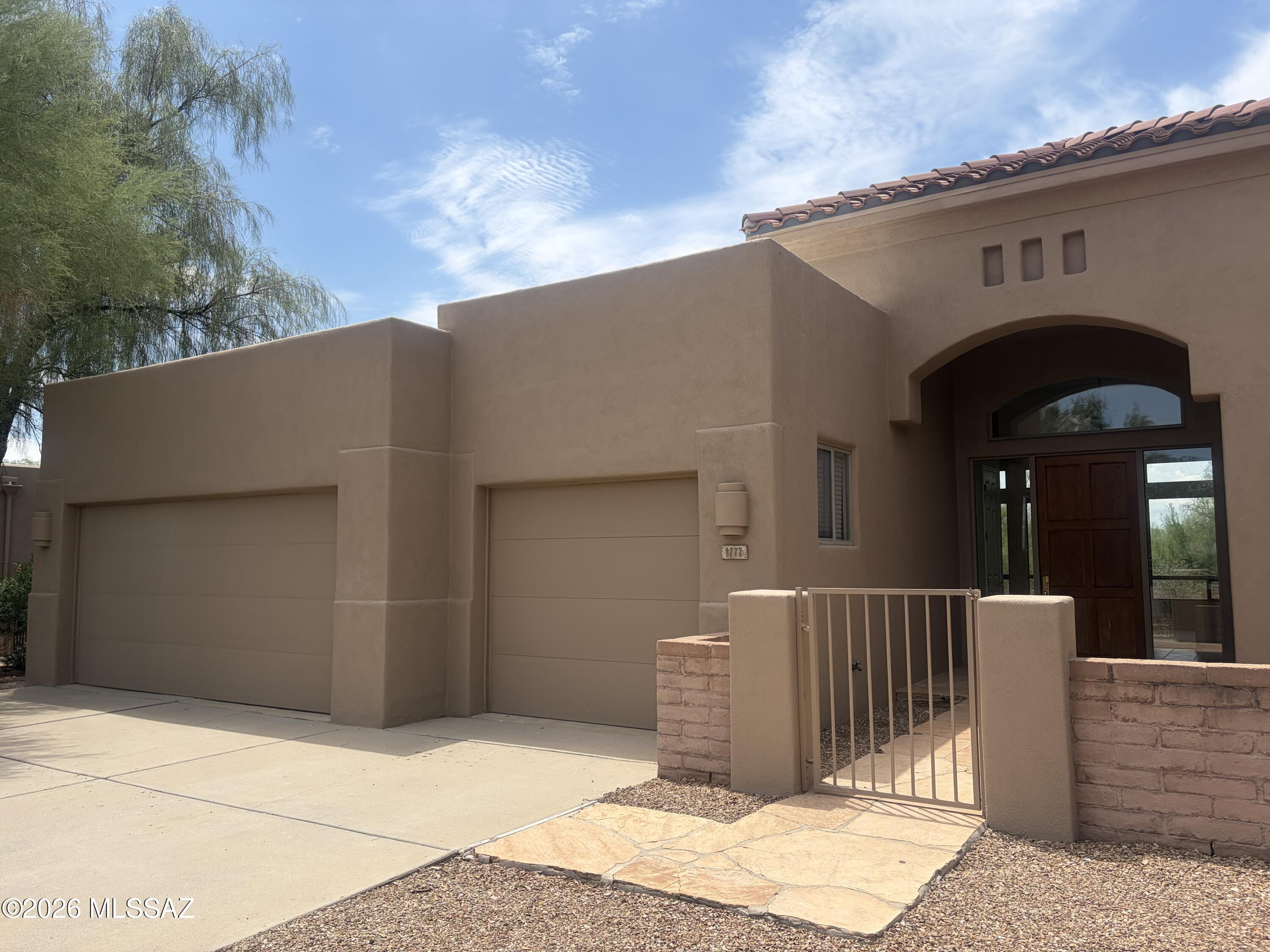 Beautifully maintained 3-bedroom, 2-bath home with a versatile bonus room in the highly desirable Northwest community of Montebella. Situated on a private 0.36-acre cul-de-sac lot with a natural desert buffer between neighboring homes. Inside, you'll find soaring 12-foot ceilings, abundant natural light from large picture windows, elegant white plantation shutters, and formal living and dining areas that create a welcoming atmosphere. The spacious primary suite features an ensuite bath, dual vanities, a relaxing soaking tub, separate shower, and a generous walk-in closet. The open-concept great room flows seamlessly into the kitchen, showcasing granite countertops, a cozy gas or wood-burning fireplace, and easy access to the large, covered brick patio perfect for entertaining. A three-car garage provides ample space for vehicles and storage. Recent upgrades offer added value and peace of mind, including a brand-new HVAC system with warranty, a newly coated roof with warranty and replacement of original polybutylene plumbing. This exceptional Montebella home combines spacious living, thoughtful updates, and a prime Northwest location.