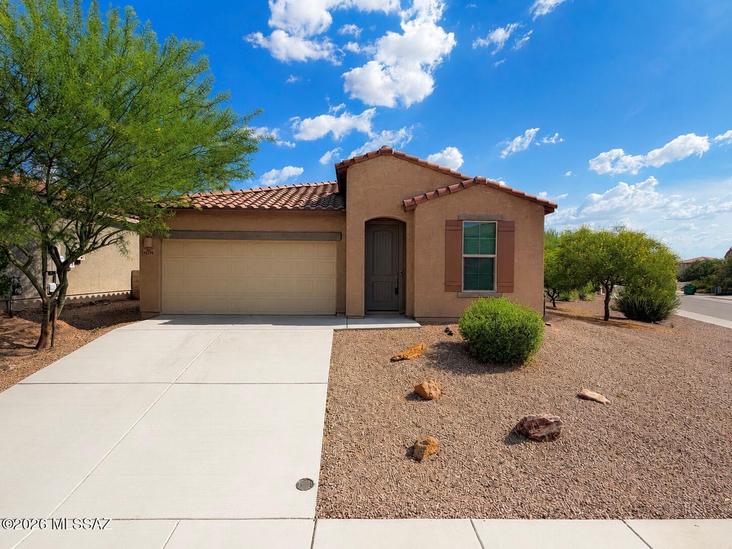 This home has a 2.49% interest rate assumable VA loan! Seller is also willing to contribute up to 3% in buyers closing costs with acceptable offer.  Welcome to this beautiful 3-bedroom, 2-bath home in the highly desirable Vail community. Built in 2021 and situated on a premium corner lot, this home offers modern finishes throughout, including ceramic tile flooring, granite countertops, and stainless steel appliances. The thoughtfully designed floor plan features a dedicated office, a separate loft/sitting area, and spacious living areas perfect for both everyday living and entertaining. Enjoy stunning mountain views and the comfort of a newer home in one of Vail's most sought-after locations.