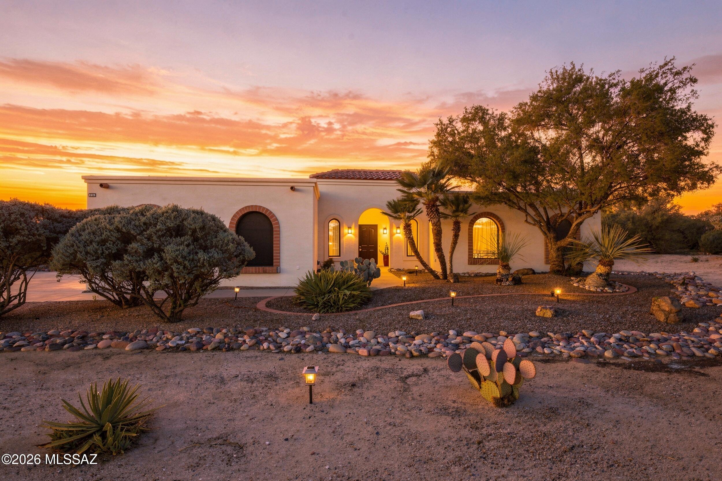 *All Updates have been listed in the Documents Tab* Welcome to your own slice of desert paradise in the sought-after Rancho Buena Vista community of Sahuarita. Nestled on an expansive 1.62-acre lot, this meticulously cared-for 3-bedroom, 2-bathroom home offers the perfect blend of modern upgrades, wide-open spaces, and serene country living--all with the benefit of a low HOA. From the moment you arrive, the thoughtfully designed landscaping, fully equipped with a convenient drip irrigation system, sets the stage for the tranquility that awaits.

Step inside to discover a beautifully upgraded interior that radiates warmth and style. The heart of the home is a completely reimagined kitchen, showcasing stunning butcher block countertops that perfectly balance rustic charm with modern elegan New flooring flows seamlessly throughout the living spaces, complementing the light, refreshing updates in both bathrooms. Every detail has been carefully considered to create a space that feels both inviting and effortlessly chic.

Beyond the aesthetic upgrades, this home provides ultimate peace of mind with significant mechanical and structural investments. The HVAC system has been completely upgraded to a top-of-the-line Trane unit, ensuring year-round comfort, and comes with a transferable warranty for the next owner. Additionally, the roof was recently recoated and also features a transferable warranty, making this a truly turnkey opportunity. Whether you are enjoying the expansive outdoor space, entertaining in the beautiful kitchen, or simply taking in the majestic Arizona skies, this property is a rare find that perfectly captures the essence of elevated desert living.