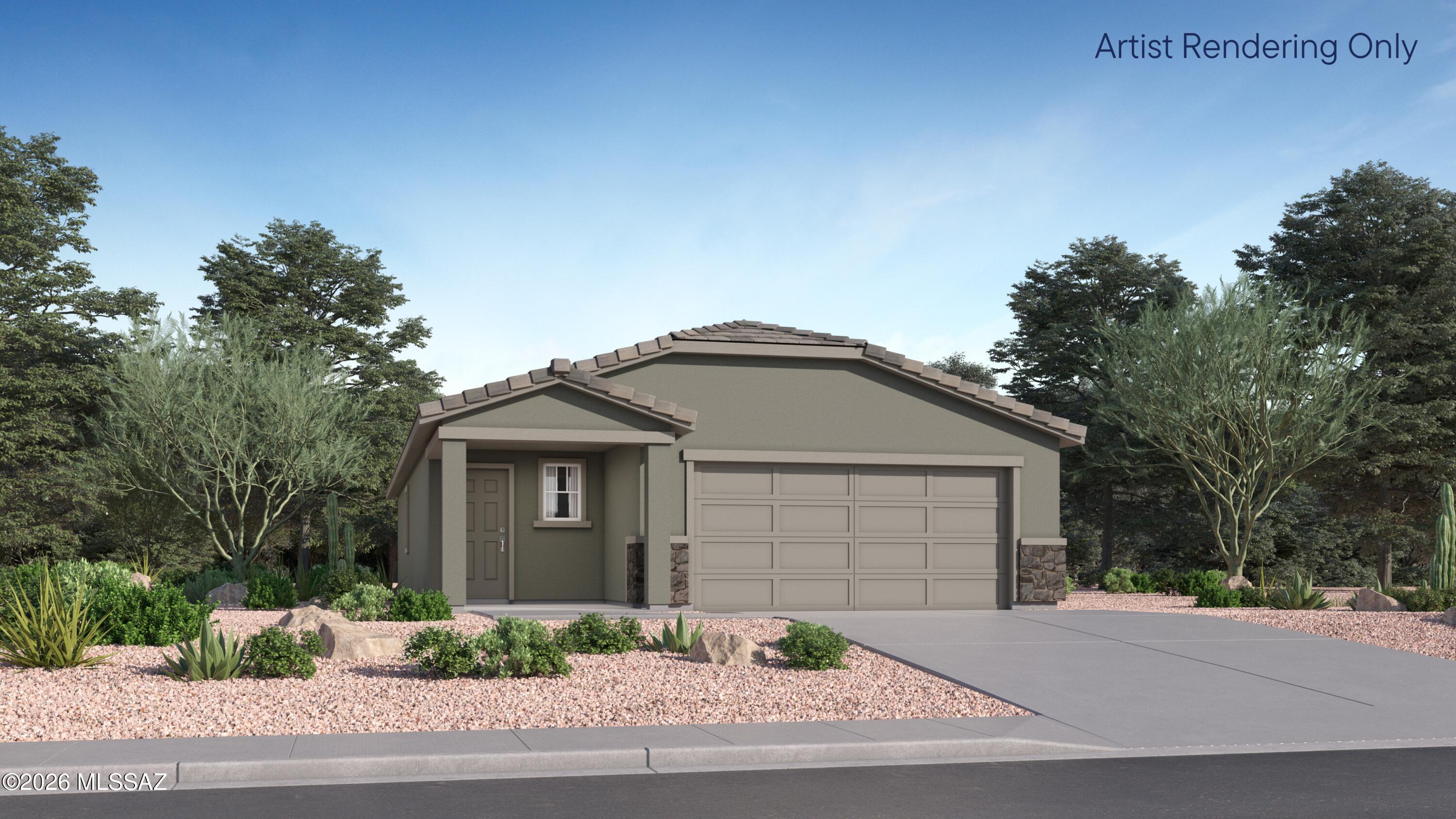 This new single-story home boasts a convenient and low-maintenance layout ideal for modern lifestyles. An open-concept floorplan blends the kitchen, living and dining areas for easy transitions and everyday multitasking. All three bedrooms are tucked away to the side for optimal privacy and comfort, including a lavish owner's suite at the back of the home with a full bathroom and walk-in closet. Our homes come with Quartz Countertops, the Rinnai Tankless Water Heaters, Smart Thermostats, Post-Tension Foundation, Radiant barrier roof decking, 2'' Faux Wood Blinds and more! As an added bonus, this home includes a washer and dryer.