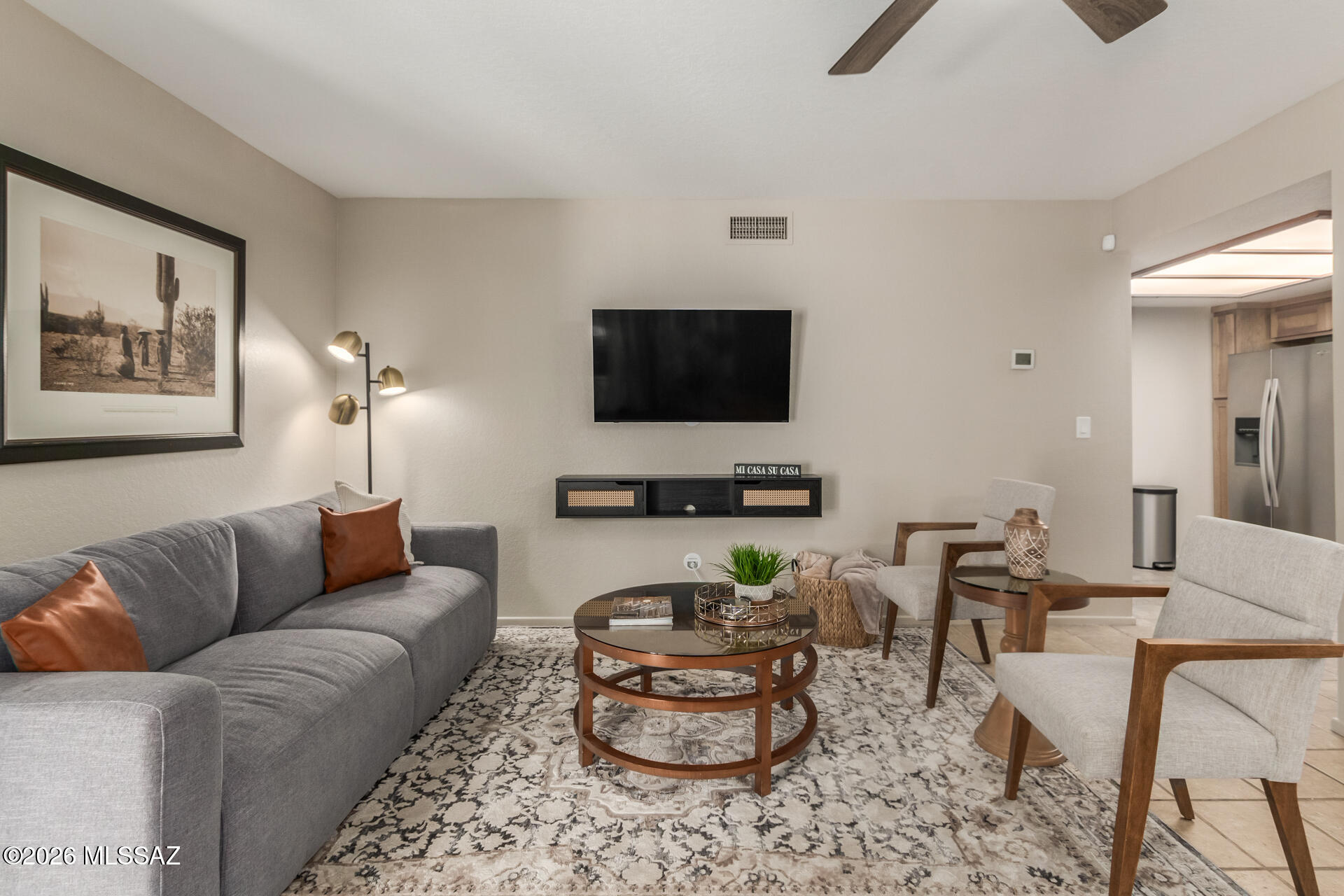 Fully furnished condominium available for lease in the desirable River Grove Condominiums. Conveniently located near the University of Arizona, Banner University Medical Center, the Rillito River Path, shopping, dining, and entertainment. This well-maintained home offers a comfortable and functional layout with furnishings included, making it an excellent option for those seeking a furnished rental. Enjoy easy access to many of Tucson's popular destinations and amenities.