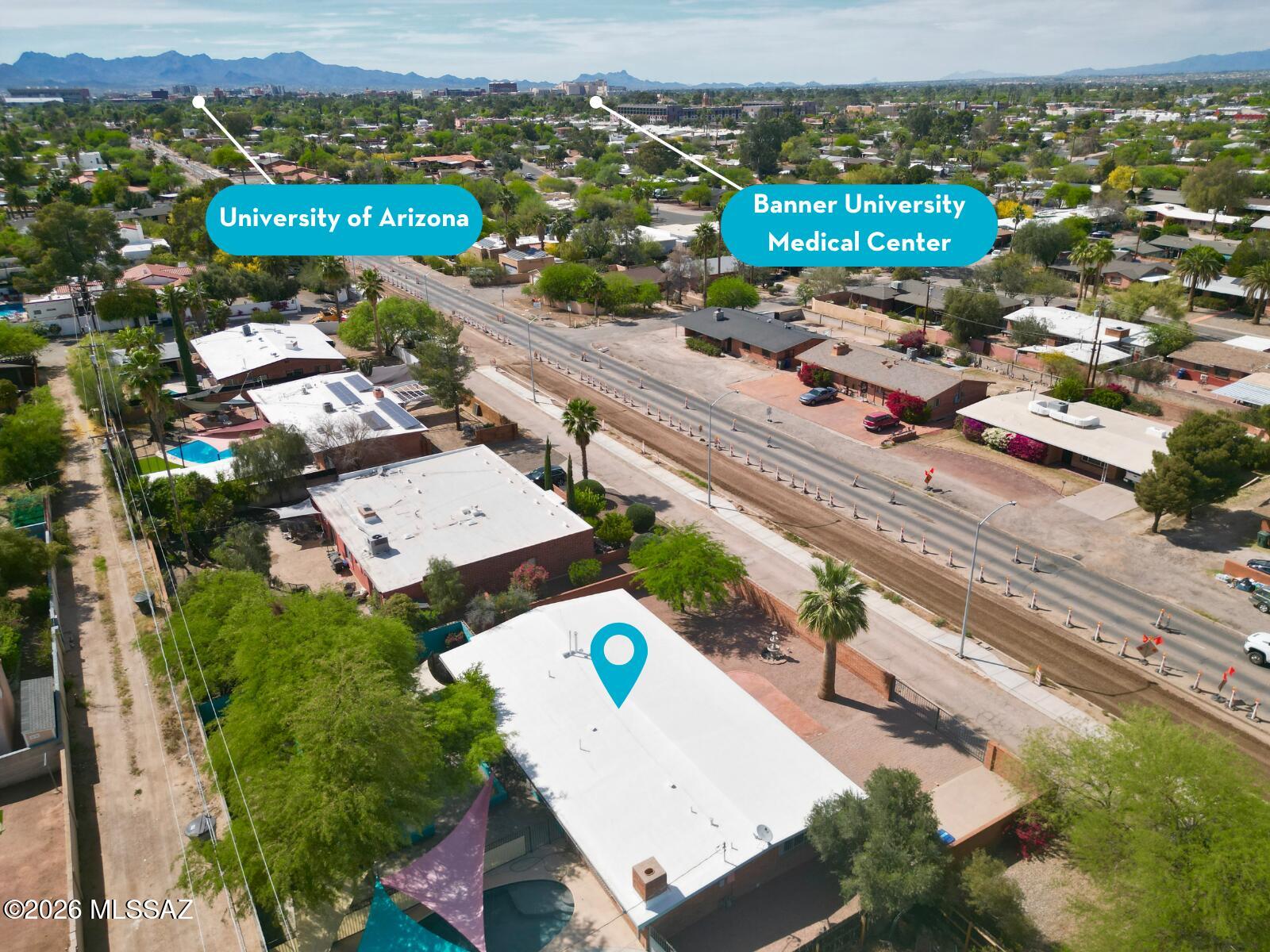 Located in a prime central Tucson neighborhood, this versatile four-bedroom, three-bath residence offers a rare combination of space, functionality, and investment potential. This property is being offered individually OR as part of an investor portfolio (7 homes total). 2050 N Campbell, 2520 E Helen, 2619 E Helen, 3263 E 5th, 927 E 9th & 2934 E Exeter. Please call for details. Designed with flexibility in mind, the home features a well-proportioned layout ideal for both everyday living and rental opportunities, with multiple living areas that create separation and comfort. Recent interior updates provide a clean, modern feel, while large windows bring in an abundance of natural light throughout the home. The kitchen opens to the main living space, creating an easy flow for gathering and entertaining.
Set on a generously sized, gated lot, the outdoor space is built for enjoying Tucson living--complete with a refreshing pool, covered patio, and ample room for additional uses. The two-car garage and extended driveway offer plenty of parking and storage options.
Conveniently positioned near the University of Arizona, shopping, dining, and everyday amenities, this property presents an exceptional opportunity for both owner-occupants and investors seeking strong rental appeal in a high-demand location.