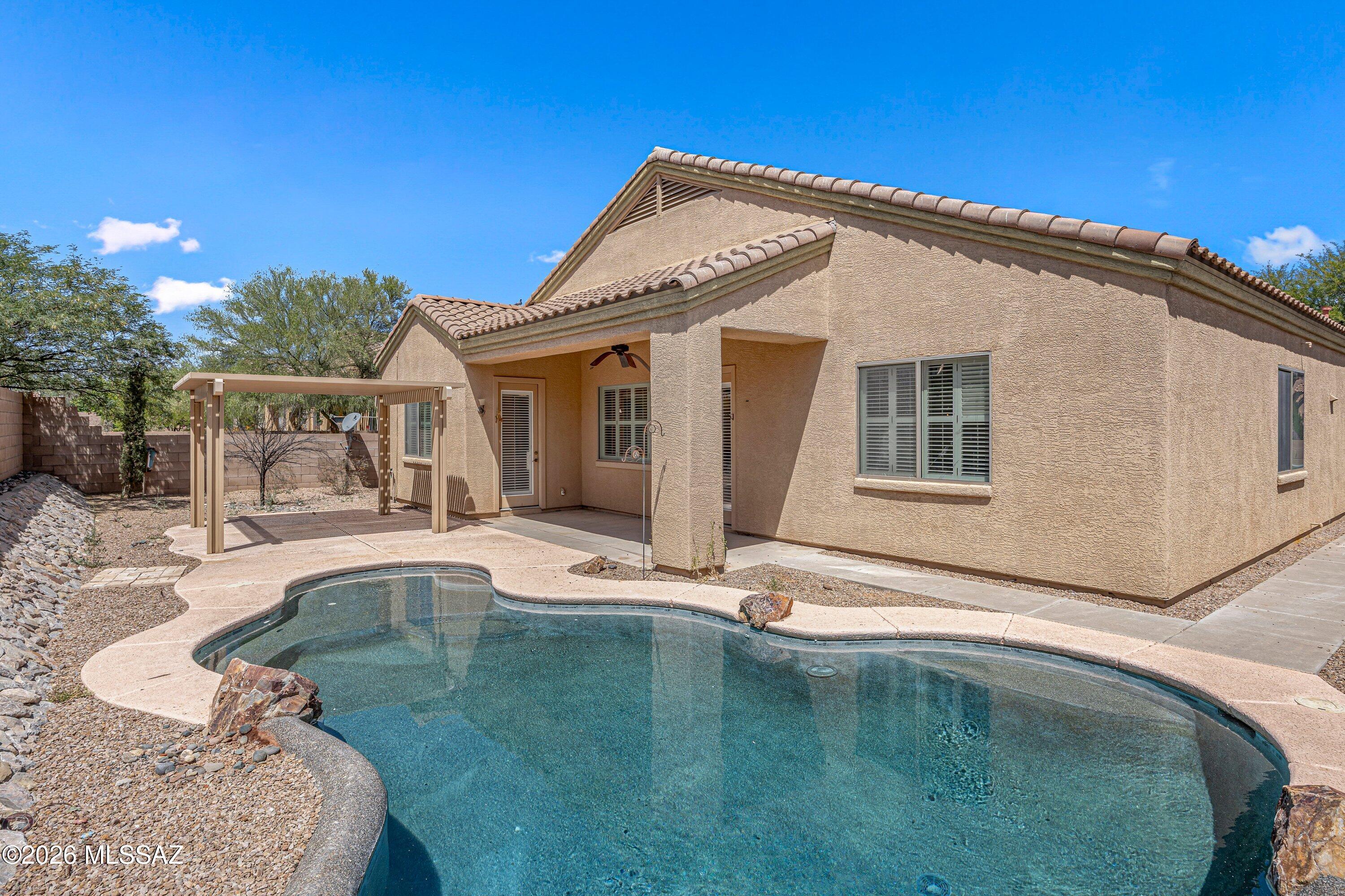 PRICE DROP! $349,000!! This beautiful Star Valley home checks every box! With 4 bedrooms, 2 baths, and soaring ceilings, the open, flexible layout includes a formal dining area and bonus space perfect for a 5th bedroom, office, or playroom. Pride of ownership shines throughout. Step outside to your private backyard retreat featuring a sparkling Pebble Tec pool, covered patio, and gazebo, ideal for entertaining or unwinding. Enjoy a 3-car garage, generous living areas, and a prime location just minutes from Casino Del Sol, dining, and conveniences. This one truly has it all! Call for a private tour!