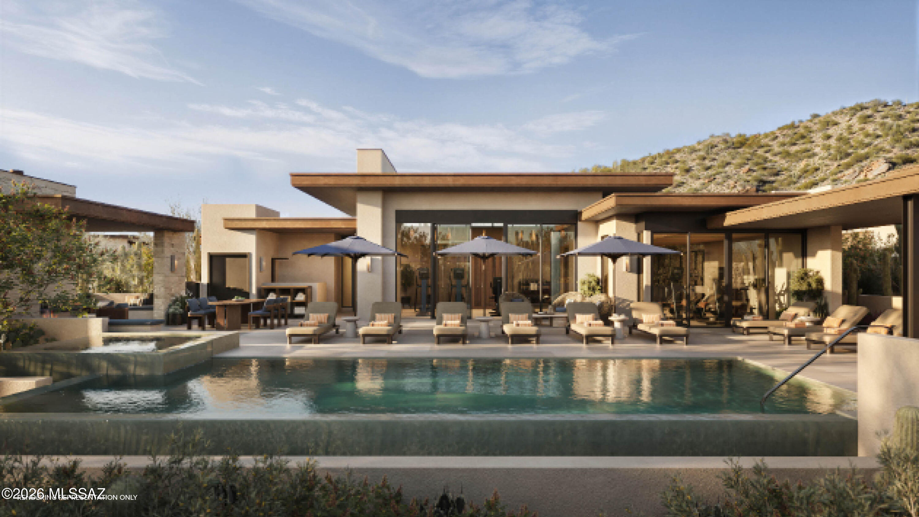 Announcing the newest Ritz Carlton Residences - Dove Mountain - Cielo Sonora.  Please review the Subdivision Public Report in the documents tab for this TO BE BUILT community. A limited collection of luxury residences designed for effortless ownership and refined living, with just 62 homes, features lock-and-leave villas that balance privacy with low-maintenance convenience. Two thoughtfully designed floor plans emphasize indoor-outdoor living and timeless desert architecture. Residents enjoy walkable access to the Forbes Five Star Ritz-Carlton resort, including dining, spa, fitness, and concierge services, with optional golf membership. Elevated in the Tortolita Mountains, Cielo Sonora offers dramatic views, cooler temperatures, extensive trail access, and exceptional night skies. Cielo Sonora is an intimate residential enclave thoughtfully created within The Ritz-Carlton Dove Mountain, where architecture, landscape, and legendary service converge to define a refined Sonoran Desert lifestyle.

Developer
" Developed by Replay Destinations, founded by former Intrawest leadership
" Known for experience driven, lifestyle focused luxury communities with strong demand in destinations where people like to play
" Currently have $1.5 Billion in development and planning, including in Scottsdale, AZ

Location
" Situated within The Ritz Carlton Dove Mountain, north of Tucson
" Set in the Tortolita Mountains at elevations from 2,700-4,300 feet
" Surrounded by preserved open space, mountain vistas, and desert scenery
" Cooler desert climate with access to 50+ miles of hiking and biking trails
" Renowned for exceptional dark sky stargazing conditions

Architecture
" Designed by Kevin B. Howard Architects (KBHA), founded in 1994
" Tucson born architect deeply influenced by Sonoran Desert context
" Design philosophy rooted in organic, site responsive architecture
" "Desert Modern Zen" aesthetic: minimalist, timeless, and environmentally sensitive
Homes incorporate: 
" Cantilevered overhangs for solar protection
" Deep shadow box walls and integrated glass
" Natural materials reflecting desert stone and terrain
" Architecture emphasizes indoor outdoor living and harmony with the landscape

Interiors
Interiors are curated by Linda Snyder Associates, drawing directly from the Sonoran Desert palette.
Warm wood tones, natural stone, subtle bronze accents, and expansive glass create spaces that feel calm, tactile, and connected to the landscape. Every detail is considered--never decorative, always purposeful.
" Two floor plans available: 
" Villa A (Altair): ~2,184 SF, 3 bedrooms, 3 baths
" Villa B (Vega): ~1,984 SF, 2 bedrooms, den, 3 baths
" Wolf Sub Zero appliance suite delivers professional grade performance, reliability, and precision for elevated everyday cooking and entertaining.
" Expansive waterfall edge island offers generous prep space and bar seating, seamlessly blending beauty with functionality.
" Thoughtfully designed layout encourages effortless flow between cooking, gathering, and entertaining spaces.
" Whole-house water softening system delivers cleaner water, protecting plumbing while enhancing daily comfort.

Amenities
" Legendary Ritz-Carlton service culture
" Concierge support for daily living & lifestyle
" Priority access to resort amenities
" Exclusive recognition as a Residence Owner
" Seamless blend of private home + five-star hospitality
" Ownership beyond real estate--a way of life

Optional RH Curated Furniture Package
For buyers who value simplicity, there's an optional Restoration Hardware-curated furniture package that aligns beautifully with the interiors and allows for a turnkey, move-in-or-rent-ready home.
" Interior-aligned selections
" Turnkey convenience
" Rent-ready option

The Ritz-Carlton Residences, Dove Mountain, Cielo Sonora (the "Project") and the residential villas within the Residential Project (the "Villas") are not owned, developed, or sold by Marriott International, Inc. or its affiliate. One Dove Mountain LLC ("Developer") uses The Ritz-Carlton trademarks and trade names under a license from Marriott, which has not confirmed the accuracy of any of the statements or representations made herein. If this license is terminated or expires without renewal, the residential project will no longer be associated with or have any right to use, The Ritz-Carlton brand, trade names or trademarks. All renderings contained herein are merely intended for illustration purposes and not as a representation, warranty or guaranty of size, layout, finishes, views, or any other characteristics of the improvements or natural features depicted. Developer reserves the right to make any modifications, additions or withdrawals to any and all descriptions or depictions or any other materials pertaining to the Project, without prior notice. THE IMPROVEMENTS DESCRIBED OR DEPICTED HEREIN (INCLUDING, WITHOUT LIMITATION, ENTRY FEATURES, LANDSCAPING IMPROVEMENTS, AMENITIES, BUILDINGS, HARDSCAPE, FENCING OR WALLS OR THE LACK THEREOF), ARE PROPOSED ONLY AND NO WARRANTY IS GIVEN OR IMPLIED THAT THE IMPROVEMENTS WILL BE COMMENCED OR COMPLETED. ORAL REPRESENTATIONS CANNOT BE RELIED UPON AS CORRECTLY STATING AND SHALL NOT BE DEEMED TO BE REPRESENTATIONS OR WARRANTIES OF THE DEVELOPER. FOR CORRECT REPRESENTATIONS, MAKE REFERENCE TO THE DOCUMENTS THAT ARE REQUIRED BY ARIZONA REVISED STATUTES, 32-2181, ET SEQ.,. TO BE FURNISHED BY A DEVELOPER TO A BUYER OR LESSEE. Golf memberships are not included and are subject to additional requirements and dues. Any golf courses or hotels (and spas, pools and other related hotel amenities), are owned by others, and their availability for use by owners of an interest in the development is at the pleasure of the owners thereof. This is not an offer of real estate for sale or solicitation of an offer to buy, to residents of any state, province or other jurisdiction where the Project is not registered in accordance with applicable law or where such offering or solicitation would otherwise be prohibited by law. Void where prohibited. No sales will occur until permitted by the Arizona Department of Real Estate. All sales are conditioned upon the issuance by the Arizona Department of Real Estate and buyers' receipt and acceptance of a Disclosure Report for the Project (or applicable portions thereof). Only lot reservations will be accepted by Developer, and only as permitted by the Arizona Department of Real Estate, until the Disclosure Report for the development has been issued; provided, that Developer is under no obligation to accept lot reservations. Developer is committed to the letter and spirit of the policy for the achievement of equal housing opportunity. Offered by Polaris Pacific -- a licensed AZ, CA, NV, CO, IL, MT, NC, OR, WA, and TX broker (AZ DRE # CO662390000).
