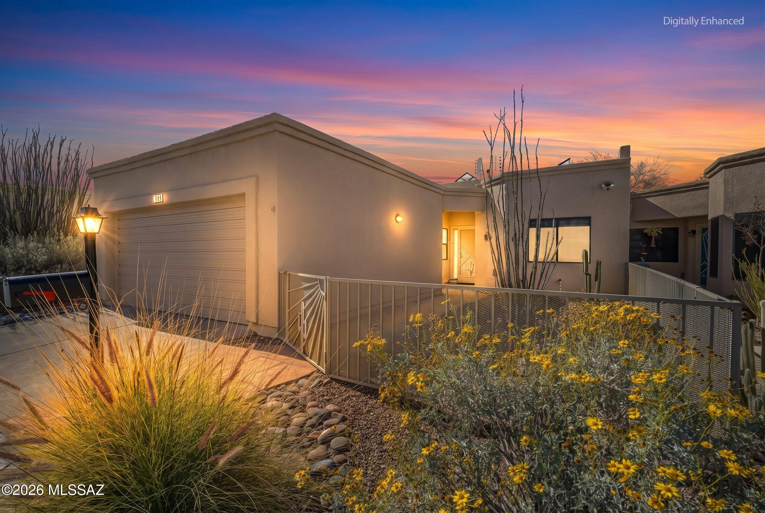 Range Pricing $299,000-$309,000. Seller will counter or accept offers in this range. Best Value in Madera Vista! Discover the ease of living in this beautifully maintained end-unit on a quiet street. Vaulted ceilings and sun-filled spaces welcome you in, with wood-look ceramic tile throughout for easy care. The inviting living area features a stone-accent fireplace, while the split floor plan offers ideal privacy. The upgraded kitchen shines with granite, backsplash, and stainless appliances. The private primary suite includes a walk-in closet and spa-style bath with tiled shower and seating. Owned solar and newer AC keep costs low. Perfect for year-round living or a lock-and-leave seasonal escape - homes like this don't last.  Schedule your showing before it's gone!