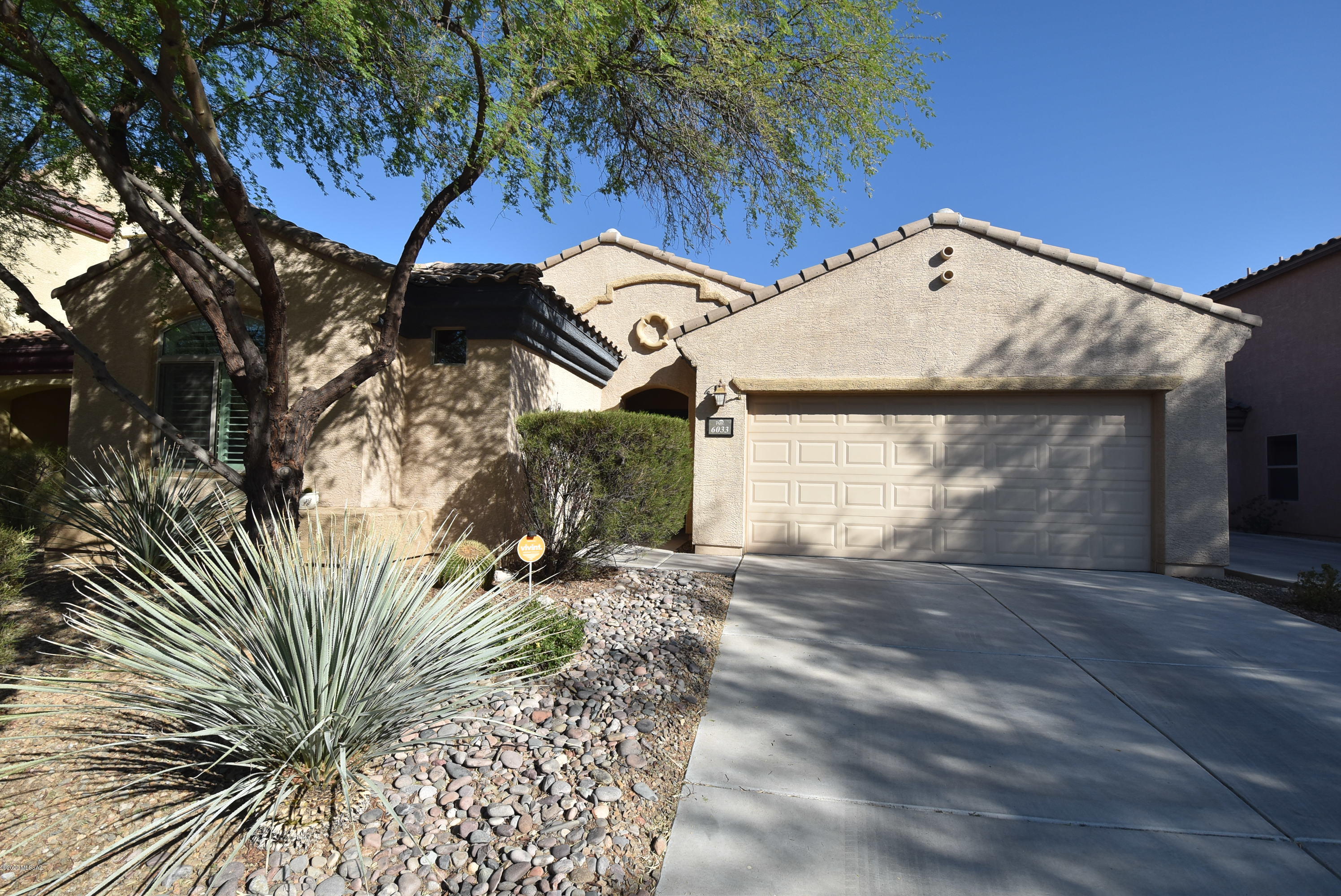 Vail schools , premium lot & community pool in Sierra Morado!  Freshly painted ingerior plus tile everywhere except for carpet in 3 bedrooms.  Spacious kitchen features eat in nook, pantry & gas stove and black appliances.  Beautiful plantation shutters throughout. Master bedroom suite has a walk-in closet and double sink vanity in the bathroom. French door leads to the covered patio and backyard with common area / natural desert behind. 2 car garage with storage. Enjoy all the amenities of Sierra Morado including the community pool! Close to Vail schools, shopping and I-10. 1 year minimum lease.  No smoking allowed. $45 application fee per adult. Renters insurance required. Call listing agent for additional details.