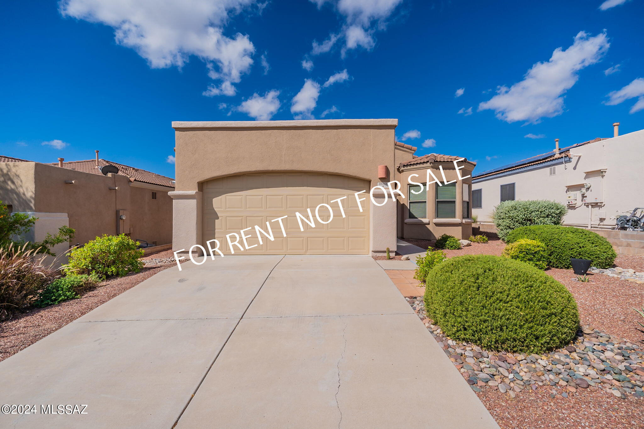 Built 2005 - 3 BED 2 BATH - 1713 SQ.FT. beautiful home located in Rancho Del Lago Community High Plains Ranch Subdivision and the award winning Vail School District! This home is surrounded by majestic mountain views. Kitchen includes newer stainless steel appliances against granite counter tops and beautiful maple cabinets. Cozy breakfast nook. Kitchen also comes complete with a large pantry, recess lighting and plenty of natural light. Appliances included: refrigerator, gas oven/stove, built-in-microwave, dishwasher, washer and dryer as is. Open concept floorplan with a charming fireplace and built-in entertainment center in family room, extra large patio doors leading to a covered back patio. Spacious, light and bright master bedroom and guest bedrooms. A large walk-in closet graces the master, patio doors leading to covered back patio. Master bathroom includes a tub, double vanity. Fresh neutral interior paint. SolarCity SOLAR PANELS providing cost efficient, environmentally friendly solar energy. Garage has an extra step. Caution when view the garage space. NO CATS. Pets are subject to approval.

**Please visit our website for SECURITY DEPOSIT AMOUNT AND OTHER FEES.**