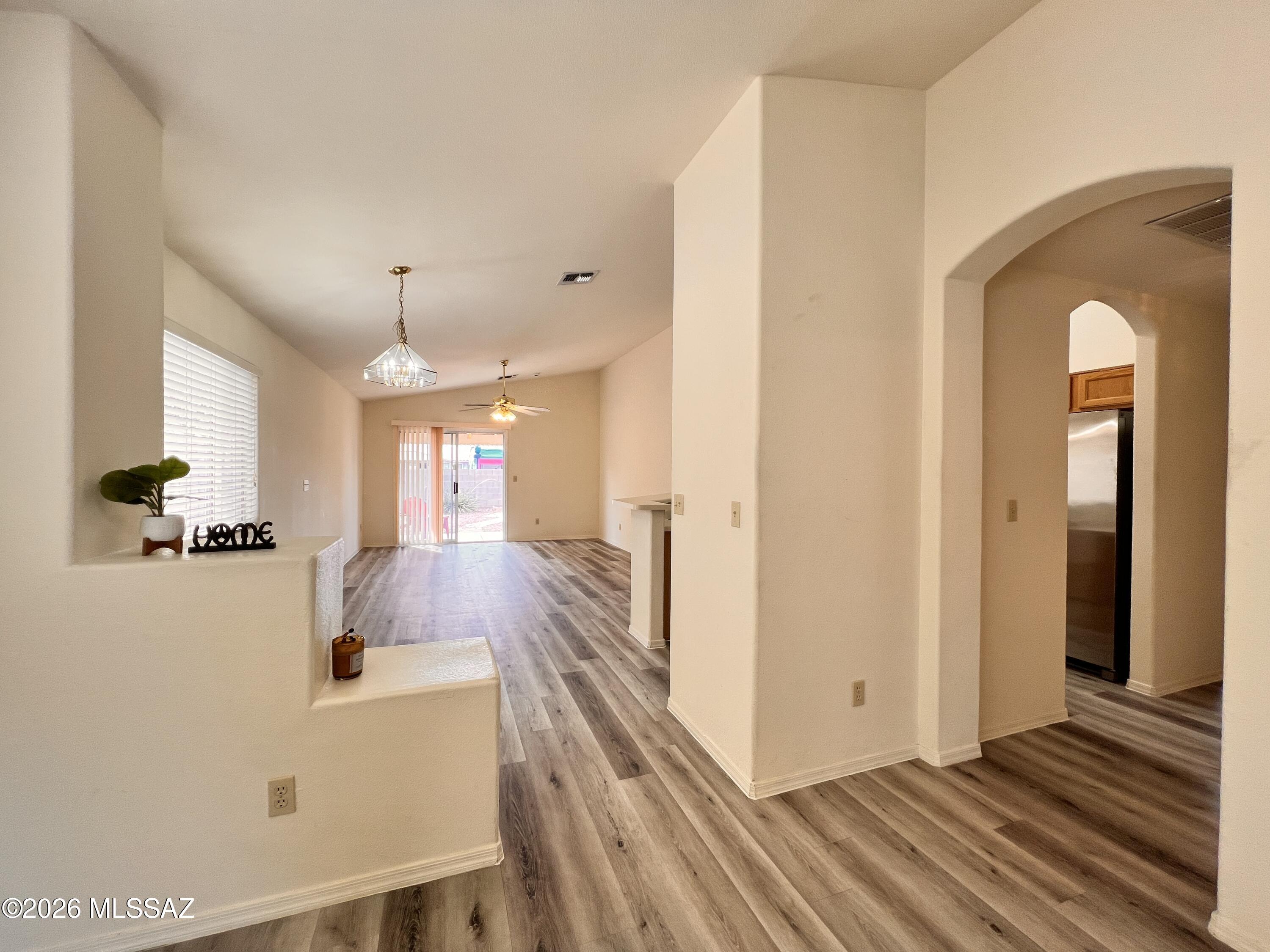 Located in Rita Ranch community in Vail! This 3bdr/2ba home offers new wood look vinyl plank floors throughout!
Kitchen features brand new stainless steel appliances, gas stove and pantry!
Spacious living room and separate family room w/dining nook.
Primary bedroom w/ensuite offers soaking tub, dual vanity and linen closet.
Fenced backyard w/covered patio.