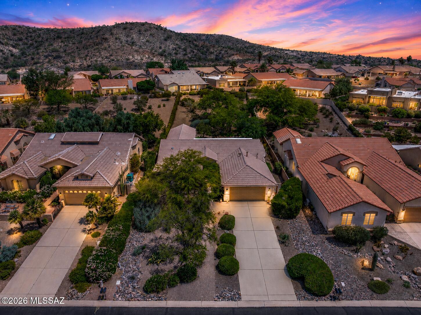 New photos!  Aerial video tour available! Must see custom-built model in the heart of SaddleBrooke HOA1! This exceptional home offers resort-style living on a large lot with sweeping mountain views from meditation patio. Original owner pride of ownership shines throughout this thoughtfully modified extended home featuring 3 spacious bedrooms plus oversized 19' x 15' bonus room--ideal for an office, den or hobby area. Major upgrades include 2 newer HVAC systems with air purifiers/humidifiers, new 40-gallon water heater with recirculation, whole-house water softener and RO. Extended garage with epoxy floor, new door/opener. Enjoy the expansive yard, raised seating area, mature citrus trees and built-in BBQ with cooler! Upgrades & Features in MLS documents