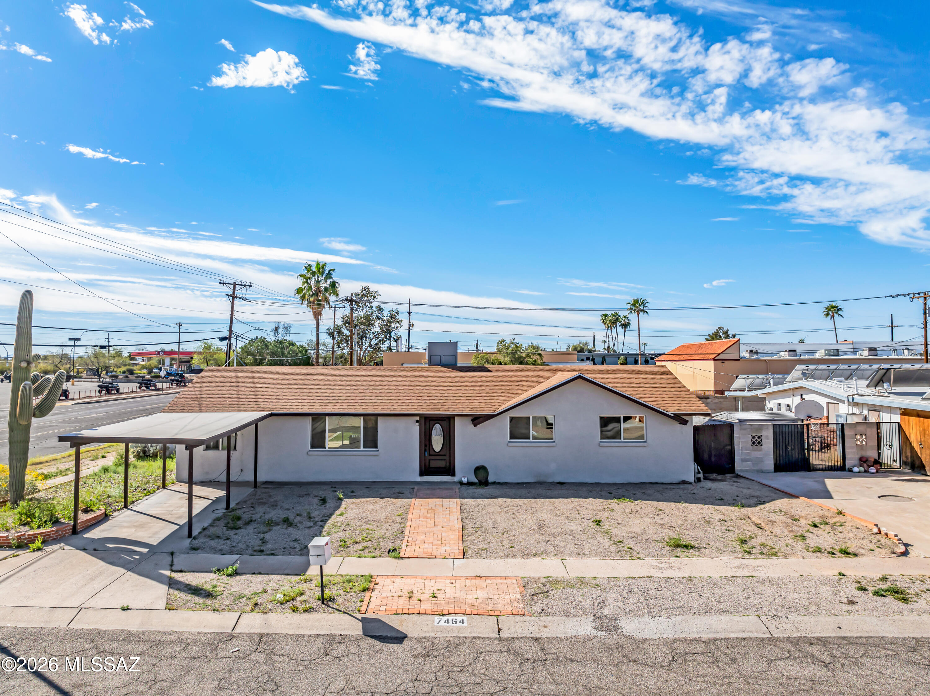 BRING ALL OFFERS Home being sold in the ''as-is'' condition, any inspections are at the expense of the buyer. Subject to final bank approval. Opportunity on Tucson's east side! This renovated home with a pool features major system updates including a newer roof, AC, and electrical. The home offers a functional floor plan and a spacious backyard perfect for relaxing or entertaining. Previously updated and ready for a light cleanup and finishing touches, this property presents an excellent opportunity for an owner-occupant, investor, or anyone looking to add value. Ideal for a rental, resale, or personal residence. Conveniently located near shopping, dining, and major eastside amenities. Priced to sell and offered as-is.