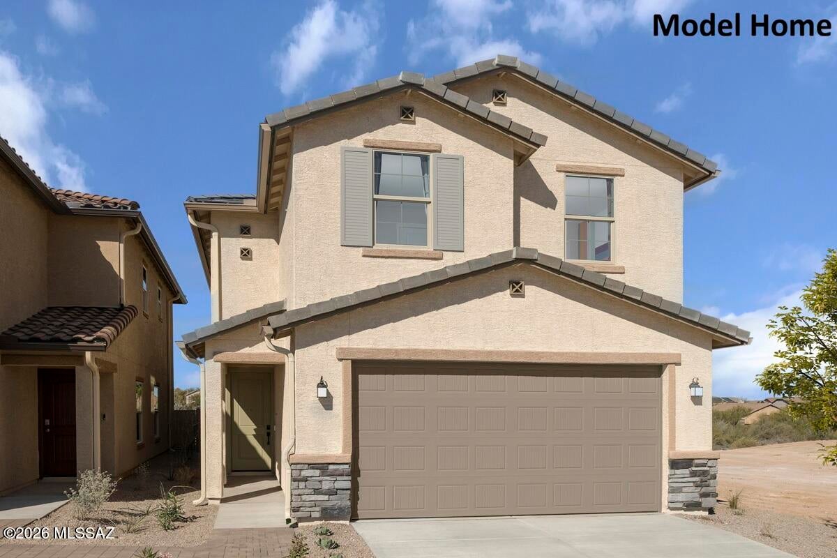 Brand new community in Rancho Del Lago master plan. This two-story, 4-bedroom home features a covered back patio and ENERGY STAR certified cellulose insulation. Overlooking the great room, the kitchen showcases granite countertops in three color choices, cabinets in three color choices, an island, walk-in pantry, and Whirlpool® stainless steel appliances. Upstairs, the loft creates space for movie night or workouts. The primary suite boasts an adjoining bathroom with a walk-in closet, dual-sink vanity, and walk-in shower. This is a floor plan listing. Home is to be built, and buyer may choose features and homesites that are not included in this base price. Call today for more information. Base price range does not include lot premiums and/or additional upgrades other than included feature