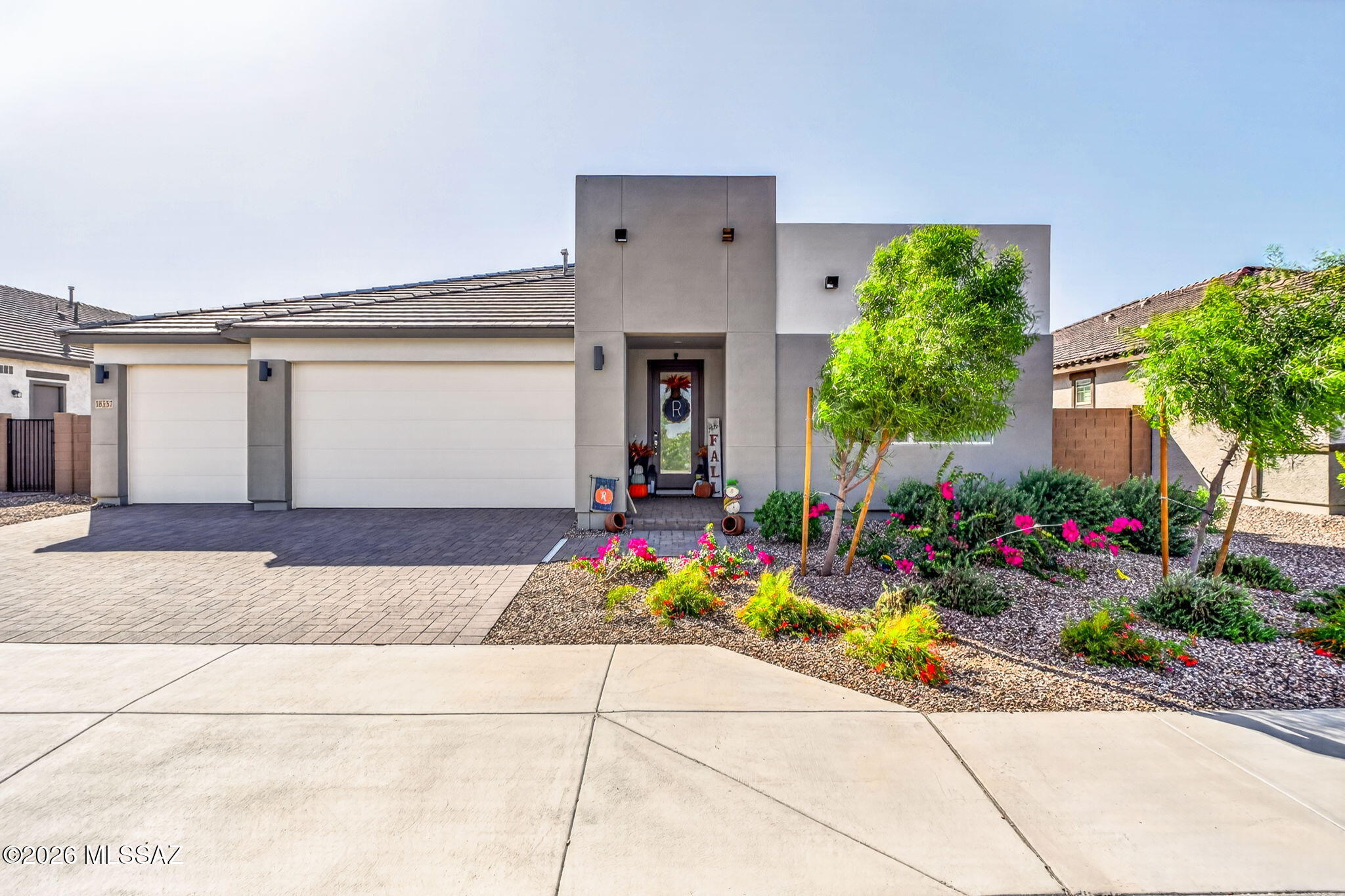 Built in 2025 this single level, 3 car garage home has been meticulously taken care and ready for you to move into. Beautifully landscaped front yard with low water use plants. Refrigerator, washer and dryer are included!