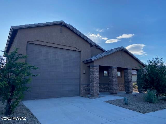 3 bedroom, 2 bath contemporary home with RV height, oversized 4 car garage.  Spacious, open great room with a kitchen that has an island, lots of cabinets, pantry closet, gas cooktop and dual ovens.  Split floorplan with generous sized master suite.  Tankless water heater with soft water loop and lots of technology built into home.  Shows well, great value, take a look.
