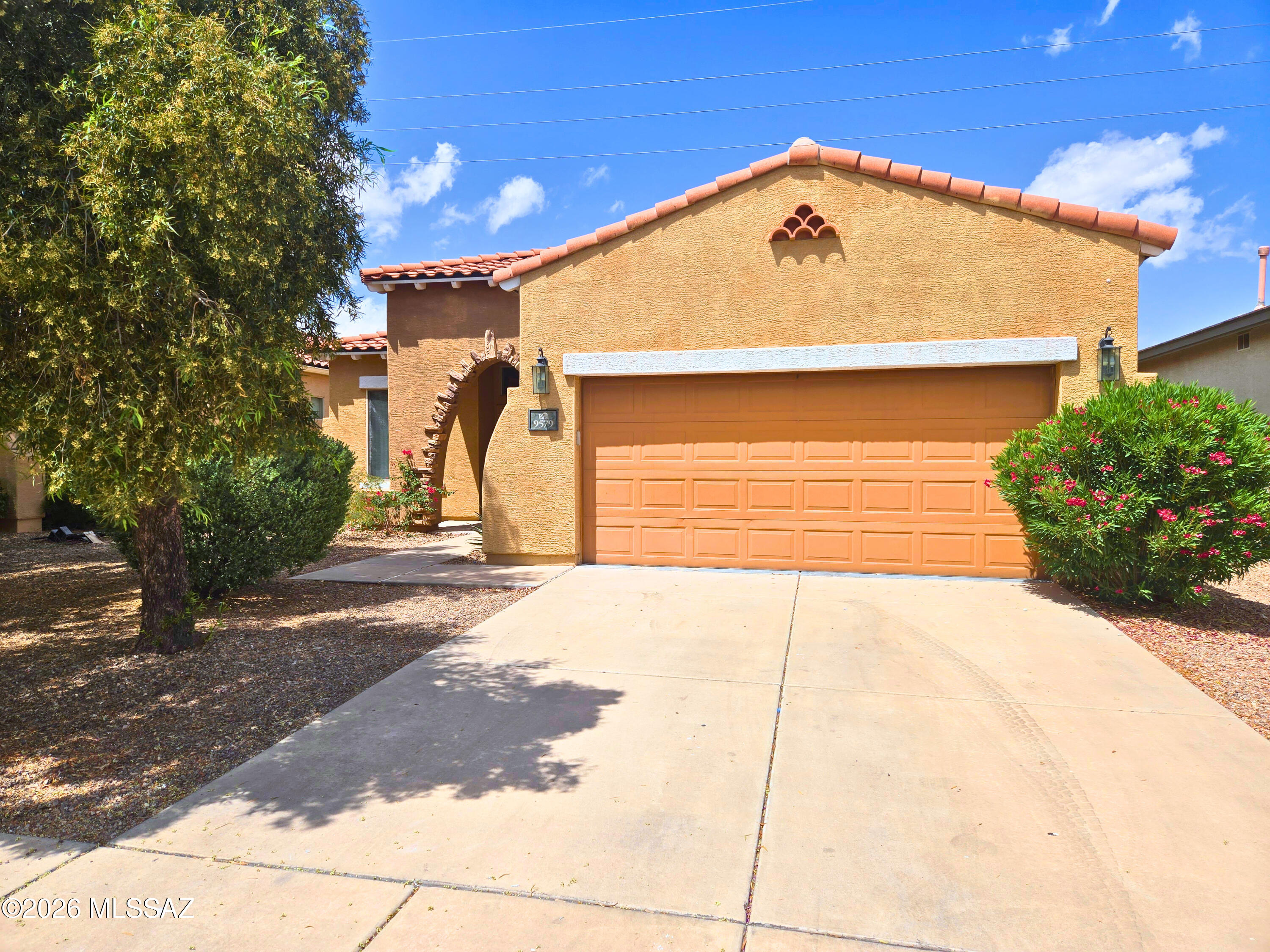 PRICE REDUCED! Welcome home to the highly desirable Harrison Del Sol community. Pulte home with a view of mountains from the backyard,. Well maintained and freshly painted interior, this home has everything you desire. 4 bedrooms, 2 full bathrooms, and 1,838 sq ft with a two car garage. Large primary bedroom with views of mountains from big windows, private bathroom with soaking tub, dual vanities and separate shower. Walk in closet too. All ceilings in the home are vaulted, large windows to let in natural light & a living room & family room. Kitchen with granite countertops and open concept facing family room and eat in dining. On a quiet cul de sac, beautiful landscaping in backyard with extended patio area. Lovely large shade trees in front. This is a special home and neighborhood!