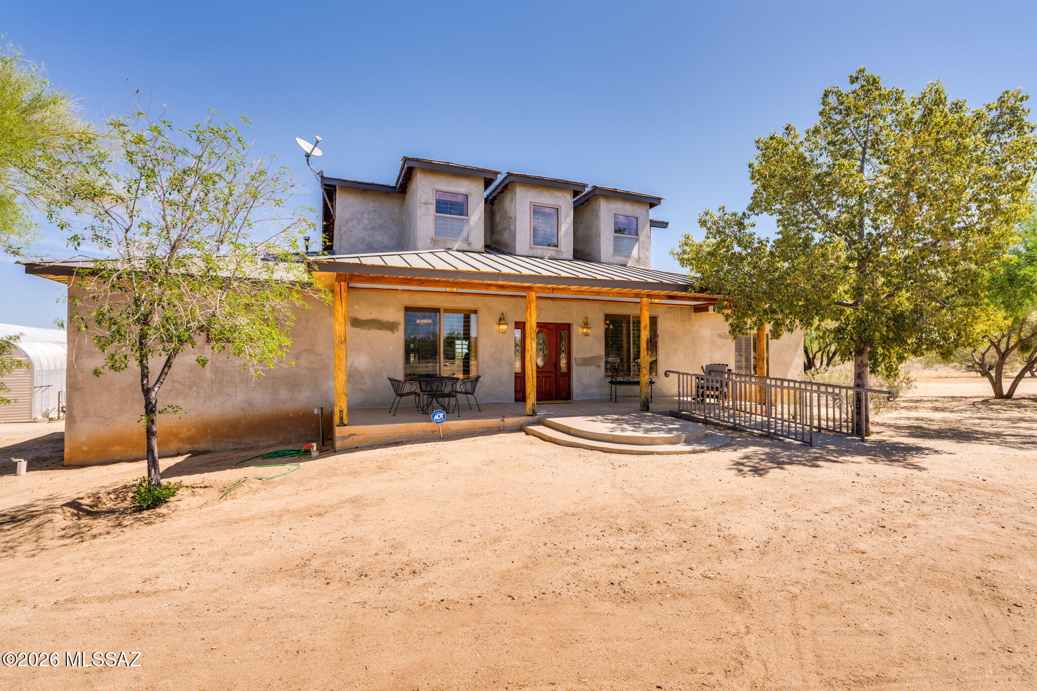 Welcome to this spacious desert retreat. Situated on over 4 acres and zoned for horses, this impressive 3,000+ sq ft home offers room to live, work, and play. The home features 3 bedrooms, 3 full bathrooms, and 2 half baths, along with a versatile loft and basement providing flexible space for entertainment, guests, or a home gym. Equestrian and hobby enthusiasts will love the RV garage complete with a full bathroom and full hook-ups, plus two covered carport spaces for additional parking. Major updates offer peace of mind with a recently replaced well and new HVAC/furnace system. With expansive land, functional amenities, and endless possibilities, this unique property is truly a must-see!