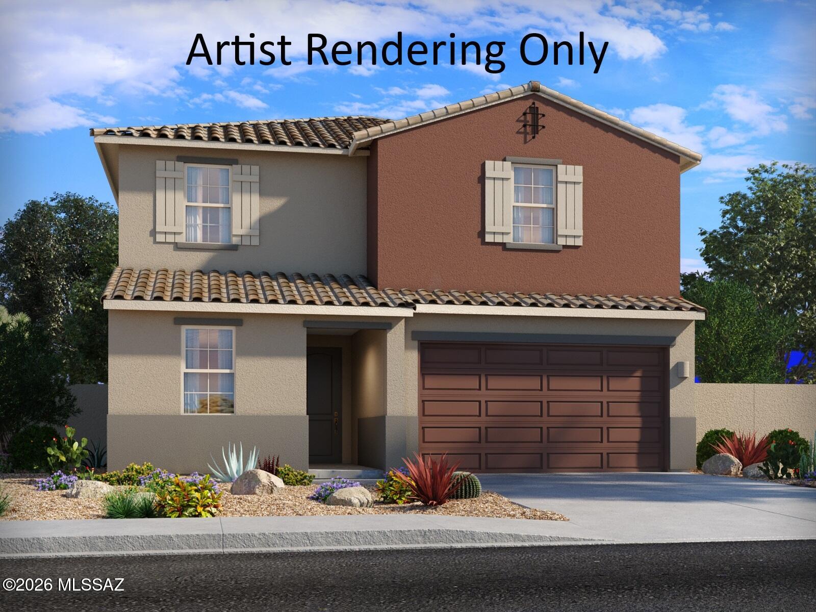 This spacious 5-bedroom plan features a downstairs guest bedroom and bathroom, perfect for overnight visitors. Upstairs, you'll enjoy additional living space in the loft. Alamar at Rocking K is a master-planned community offering five floorplans with easy access to award winning schools located in the Vail School District. Residents will enjoy a wide array of amenities including pickleball courts, playgrounds and a splash pad. Move-in ready with a washer, dryer, fridge, and whole-home blinds.  Each of our homes is built with innovative, energy-efficient features designed to help you enjoy more savings, better health, real comfort and peace of mind.