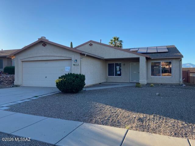3 bedroom, 2 bath contemporary home with 2 car garage.  Rooms include living and family room, eat in area and laundry room.  Covered  patio with drainage on one side of home provides more space from neighbor.  Kitchen has stainless steel appliances with extra storage and counter space.  Master bedroom has a walk in closet and double sinks in bathroom.  Good location to access town.  Needs some cosmetic work but lots of value, take a look.