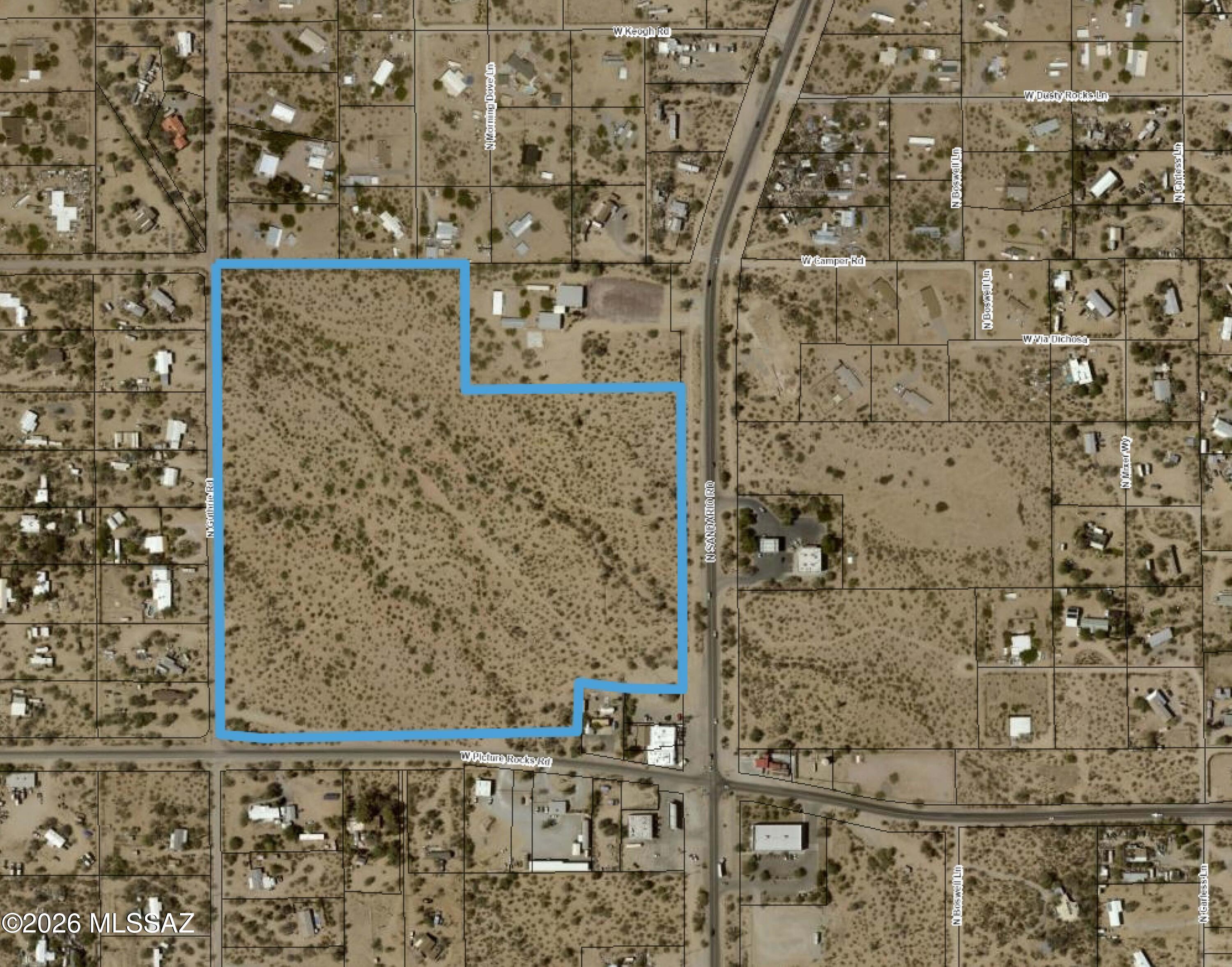 Over 30 acres of GR-1 zoned property at the Northwest corner of Sandario Road and Picture Rocks Road. This property offers the ability to build and develop homes with potential for commercial uses if a conditional use permit is approved or by rezoning the property. Avra Water, Trico Electric located in both Sandario and Picture Rocks. Lots ofsaguaros and other flora. Fabulous opportunity in this growing area.